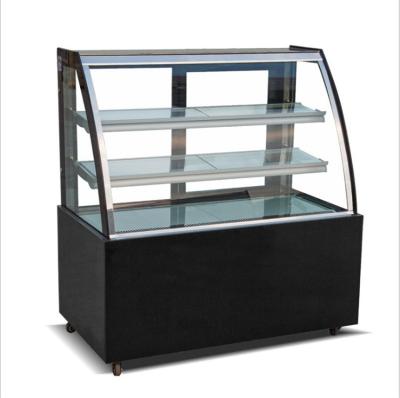 China Single-Temperature Bakery Pastry Cake Display Refrigerator Cabinet Commercial Marble Glass Showcase for sale