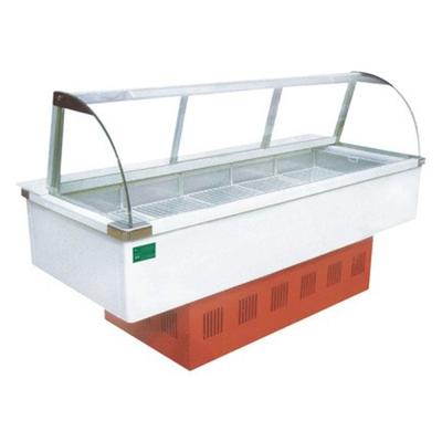 China Single-Temperature Supermarket Curved Doors Glass Deli Displays Delicatessen Refrigerator Display Refrigerator Manufacturer for sale