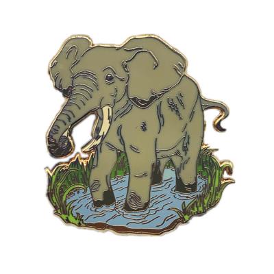 China Hot Selling Europe Shape Cartoon Metal Animal Custom Gold Plating Hard Lapel Pin Badge for sale