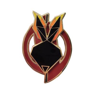 China Gold Hard Metal Pin China Battle Robot Customized Logo Customized Wholesale Enamel Pins Enamel Car Spin Pin for sale