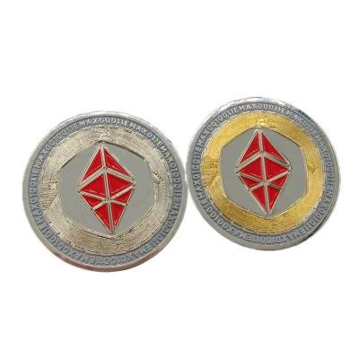 China Europe Customized Manufacturer Collectible Coins Gold and Silver Plated Two Tone Metal Enamel Challenge Coin for sale