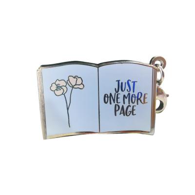 China Europe Wholesale Custom Book Hard Metal Enamel Pin Bookmark for sale