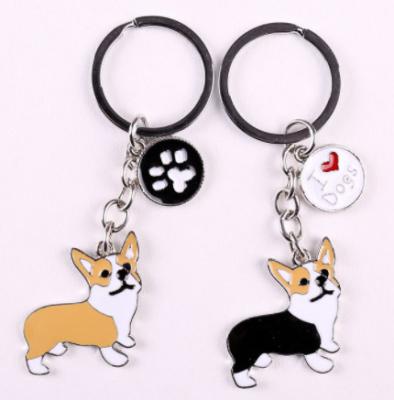 China Custom Series Antique Imitation Metal Badges With A Dog Theme Metal Key Chain for sale