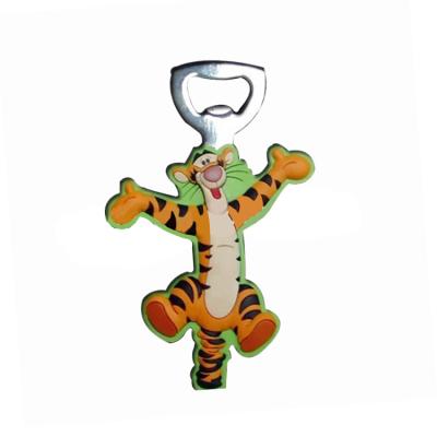 China 2021 Viable Wholesale Custom Tiger Own Shape Beer Bottle Opener New Design Bottle Opener Key Chain for sale