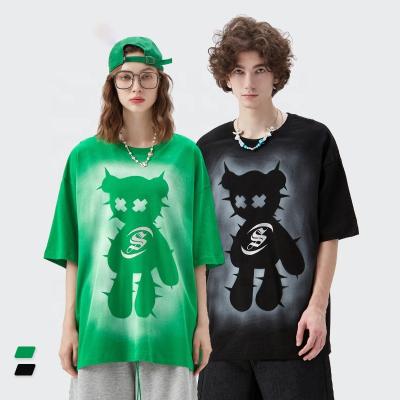 China Custom Good Quality Anti-Wrinkle T-shirts Loose Printing Washed Unisex Women's T-shirts 2021 Fashionable Short Sleeve for sale