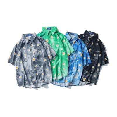 China Wholesale anti-pilling best prices good quality shirts for girls flower printing decline collar women blouses and shirts tops for sale