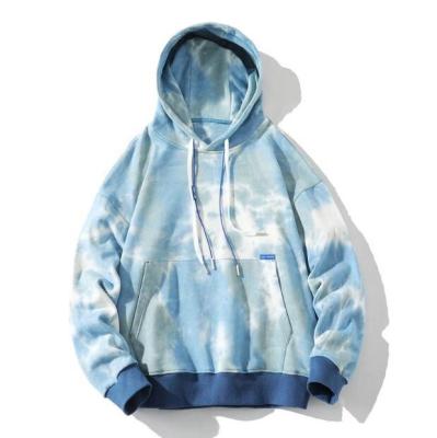 China New Heavy Anti-wrinkle Autumn Men's Cotton Tie Dyed Hip Hop Couples Loose Camouflage Hoodie for sale