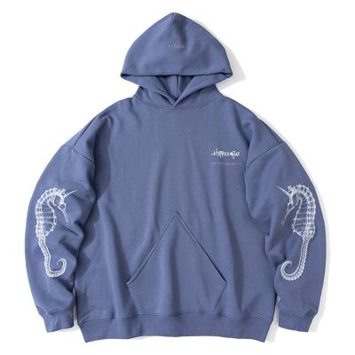 China Customized Anti-Wrinkle Printed 450 Gsm Plain Oversized Men's Pullover Hoodie for sale