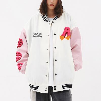 China New arrivals reversible custom made sport woman scool hiphop loose oversized jacket for sale