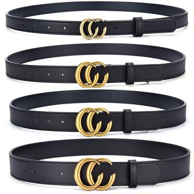 China PU Leather 2022 Double C Designer Belts Women Men Genuine Leather Belts for sale