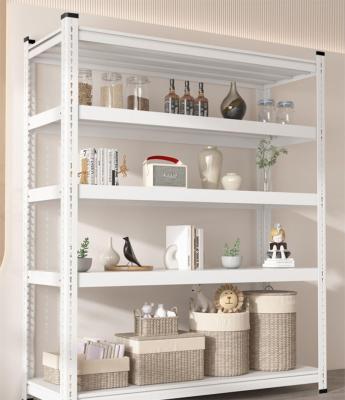 China Industrial Shelving Shelving Living Room Metal Metal Rack Shelving Supermarket Boltless Shelves Rack White for sale