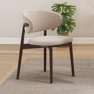 China Industrial Modern Simple Solid Wood Dining Chair Light Designer Cloth Chair Living Room Luxury Chair for sale