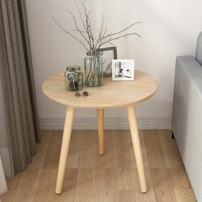 China Extendable portable simple wooden round coffee table for modern home for sale