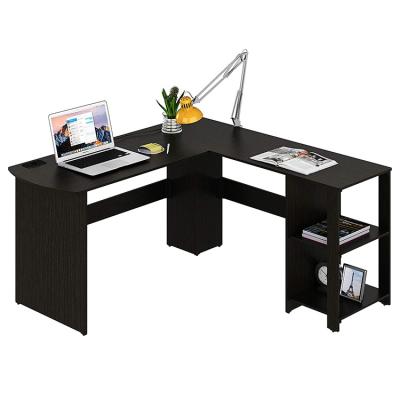 China Home Living Room Convertible Computer Desk Table Simple Wooden Design With Shelf for sale