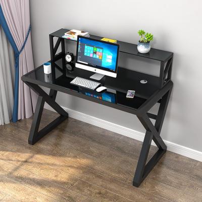 China Expandable Modern Simple Style Furniture Study Writing Computer Desk Home Office Table With Shelf for sale