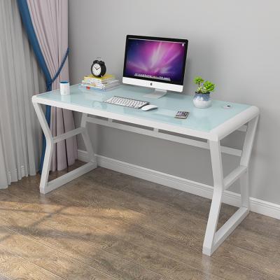 China Cheap extendable simple small corner desk study table computer glass desk for home for sale