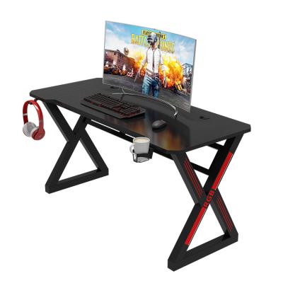 China Carbon Fiber Desk Triangle RGB Light Gaming Table Convertible Game Inverted PC Desk for sale