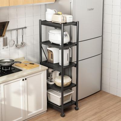 China High Quality Minimalist Metal Carbon Steel Kitchen Storage Rack Microwave Oven Shelf Rack Stand Type for sale