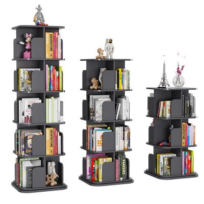 China Rotatable Home Multifunctional Floor Standing Storage Racks Rotating Bookcase For Kids for sale