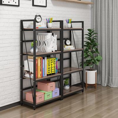 China Cheap Expandable Living Room Bedroom Study Room Metal Frame Storage Rack 4 Tier Shelf for sale