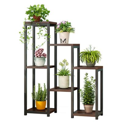 China Modern Floor Metal Multi-Tier Detachable Flower Pot Rack Indoor Flower Stand For Living Room for sale