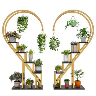 China Modern High Quality Stainless Indoor Modern Garden Metal Craft Plant Stand 5-Tier Flower Display Stand for sale