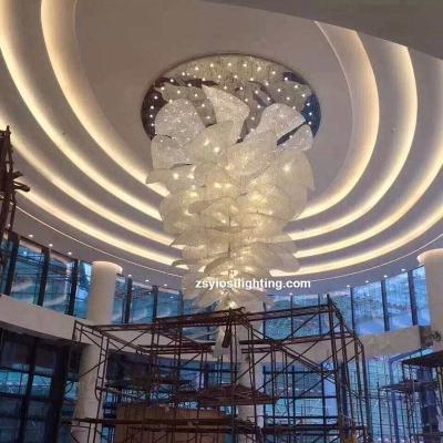 China Modern Custom Hotel Crystal Chandelier For High Ceiling for sale