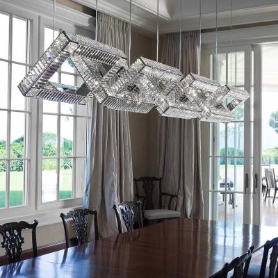 China Surface Mounted White Clip Pendant Polished Stainless Steel Frame Wall Light Crystal Chandelier Lights for sale