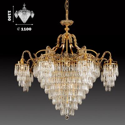 China Modern American Brass Chandelier Arabic Style Brass Chandelier With Crystals for sale