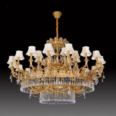 China Modern Chandelier K9 Crystal Chandelier Antique Brass Hotel Luxury Living Room Chandelier for sale