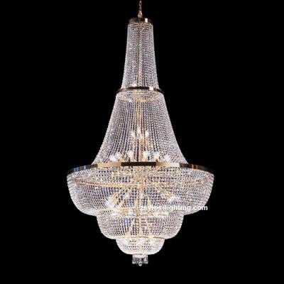 China Empire Modern Indoor Living Room Gold Iron Pendant Light Chandelier for sale