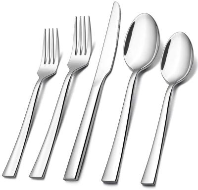 China Sustainable Silverware Set Stainless Steel Flatware Set Dinnerware Cutlery Set Spoon Forks and Knives for sale