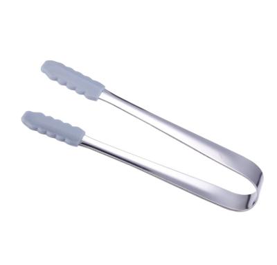 China Hot Selling Stainless Steel Viable Mini Ice Tongs Food Grade Metal Kitchen Food Tongs for sale