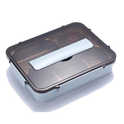 China Portable Freshness Preservation 4/5 Compartments Bento Lunch Box Stainless Steel Picnic Office School Food Storage For Women Man Kids Leakproof Box for sale