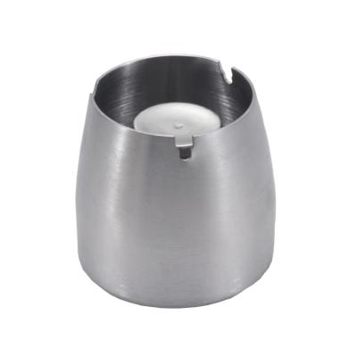 China Fashionable Customize Indoor Outdoor Windproof Stainless Steel Ashtray With Removable Small Column Bracket In The Middle And With Lid for sale