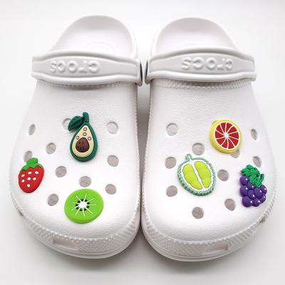 China Choke charm cute cartoon various cute fruit shoe charms croc buckles accessories for clog shoes for sale