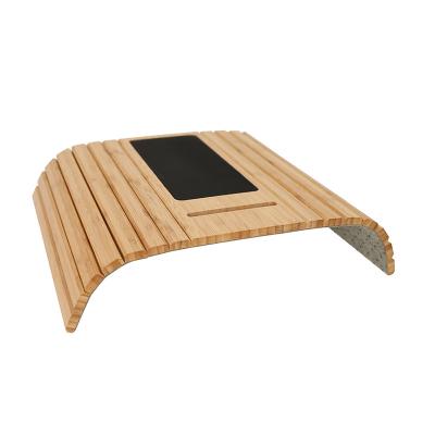 China Bamboo Wooden Tray Couch Cup Holder Remote Control Europe Sofa Storage for sale