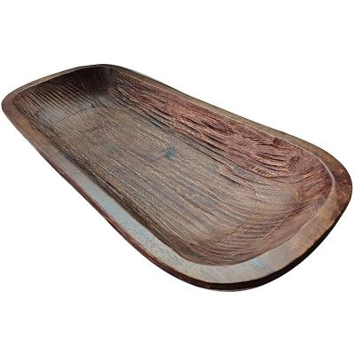 China Modern Design Extra Large Disposable Wholesale Wooden Dough Bowl With High End Finishing For Decoration for sale