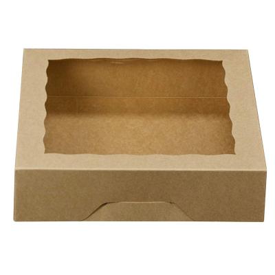 China MIYU Wholesale Custom Design Luxury Paper Christmas Recyclable Rectangular Cookies Cookies Packing Case Brown Craft Paper Cake Box for sale