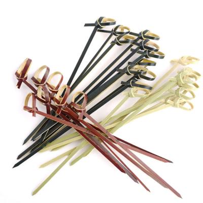 China MIYU The multifunctional 100% natural bamboo stick easily cleaned bamboo knot is convenient for BBQ bread and fruit for sale