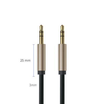 China 3.5mm male car to aux cable. male 3.5mm audio Jack Audio Cable for line cord aux. Samsung phone car earphone-microphone wire lead for sale