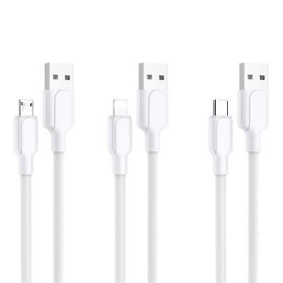 China Mobile USB Cell Phone Braided Portable Data Cable Safer USB Instant Charging Micro C Mobile Phone Data Cable Single Line For Android for sale