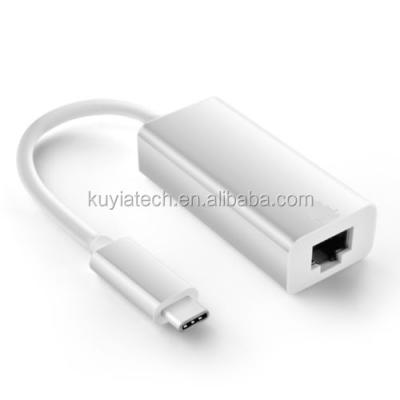 China KUYIA USB 3.1 Camera Type-C to RJ45 Ethernet Network Port Adapter for New MacBook 12