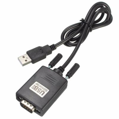 China COMPUTER Black USB To Standard Serial RS232 RS-232 (DB9) Cable Converter Adapter for sale