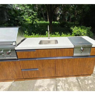 China Vermonhouzz Outdoor Cooking Island Stainless Steel BBQ Outdoor Environmentally Friendly Outdoor Cooking Kitchen for sale