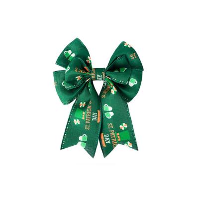 China Factory Customized Double Rpet Front Side Bowknot High Tenacity Customized Double Rpet Satin Gift Printer Satin Bowknot Hair Ribbon Hair Ribbon Bun Bodice for sale