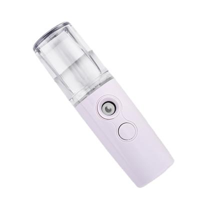 China Small Mini Atomization Humidifier Wholesale Portable Handy Air Humidifier Beauty Air Humidifier Face Humidification+Light for sale