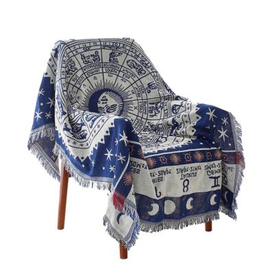 China Europe Style PORTABLE Sofa Throw Blanket Cotton Thread Knitted Blanket With Tassel Geometry Sofa Cover Bed Blanket Home Bohemian Decor for sale