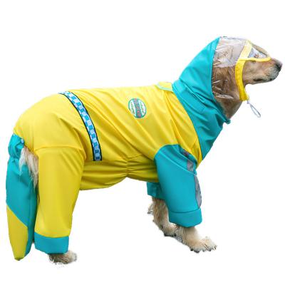 China 2022 Wholesale Custom Large Dog Medium Dog Raincoat Inclusive Quadruped Raincoat Hot Selling Viable Hot Pet Clothes for sale