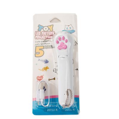 China Funny Infrared Stocked Laser Cat Stick Cat Paw Footprint Pet Infrared Led Light Spot Adjustable Laser Cat Toy for sale